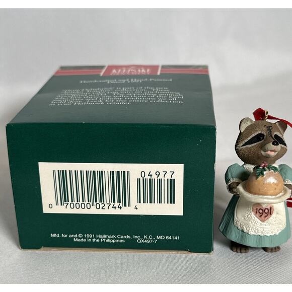 1991 Hallmark Keepsake Plum Delightful Tender Touches Christmas Ornament QX497-7 - Picture 4 of 4